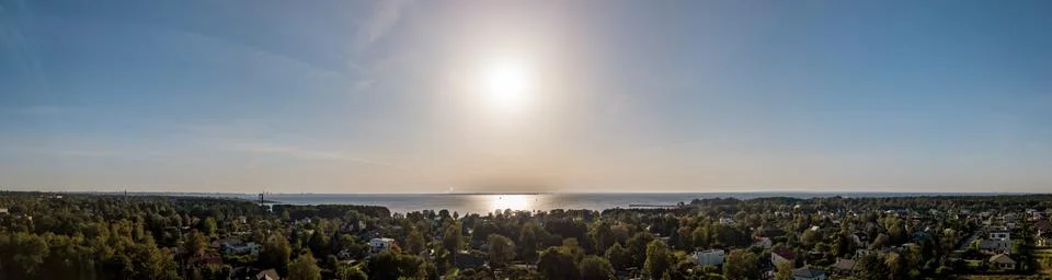 HDR Drone panorama_Tallinn_Viimsi_Estonia_day Stock Photos