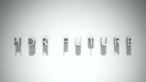 Hdr future 3D title animation with shadows on a white background Stock Footage 297672455