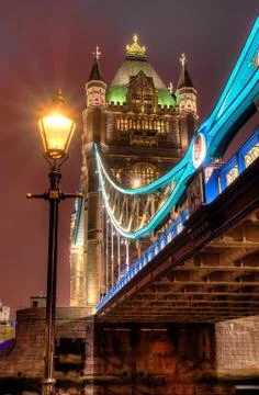 Hdr image of tower brige Stock Photos