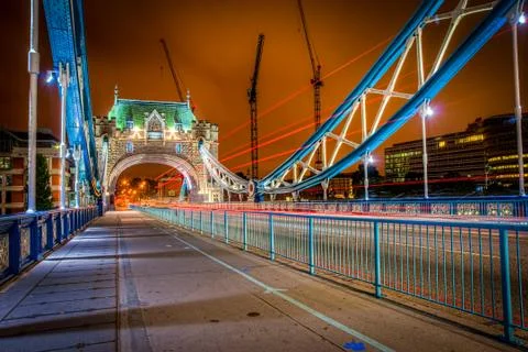 Hdr image of tower brige Stock Photos