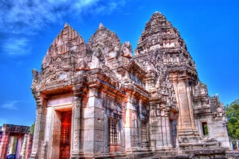 Hdr of landscape thai temple Stock Photos