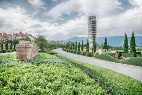 HDR,The Leaning Tower of Pisa , the Tower of Pisa ,Thailand. Stock Photos