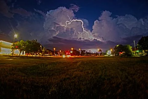 HDR lightning storm 3 Foto stock