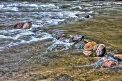 Hdr of river rapids. Stock Photos