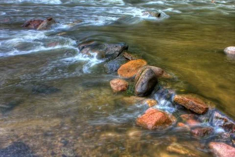 Hdr of river rapids. Foto stock