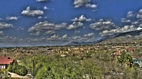 HDR Rolling Clouds Stock Footage 834023