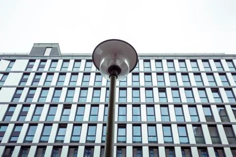 HDR shot of a window facade in Berlin MItte, with street light Stock Photos