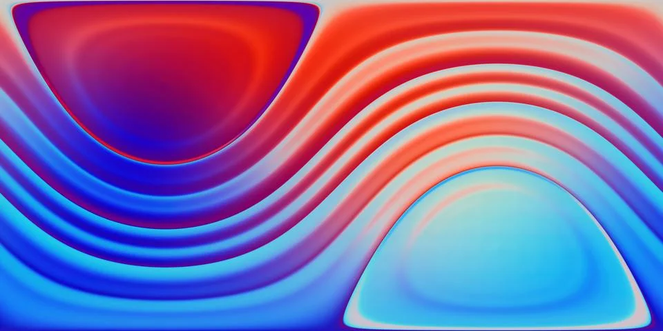 HDRI. Gradient waves, iridescent chrome wavy surface. Illustrazione stock