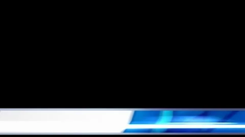 HDTV BASIC BLUE LOWER THIRD W/ALPHA Stock Footage 8649061