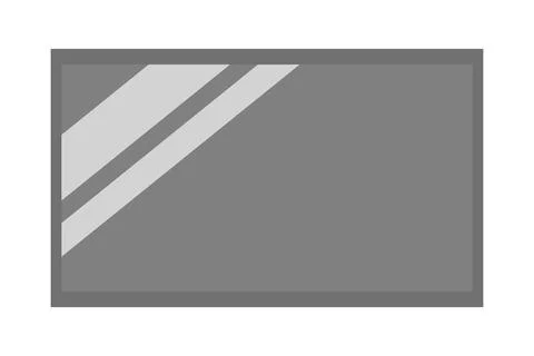 HDTV flat screen lcd or oled with reflection, vector Stock Illustration