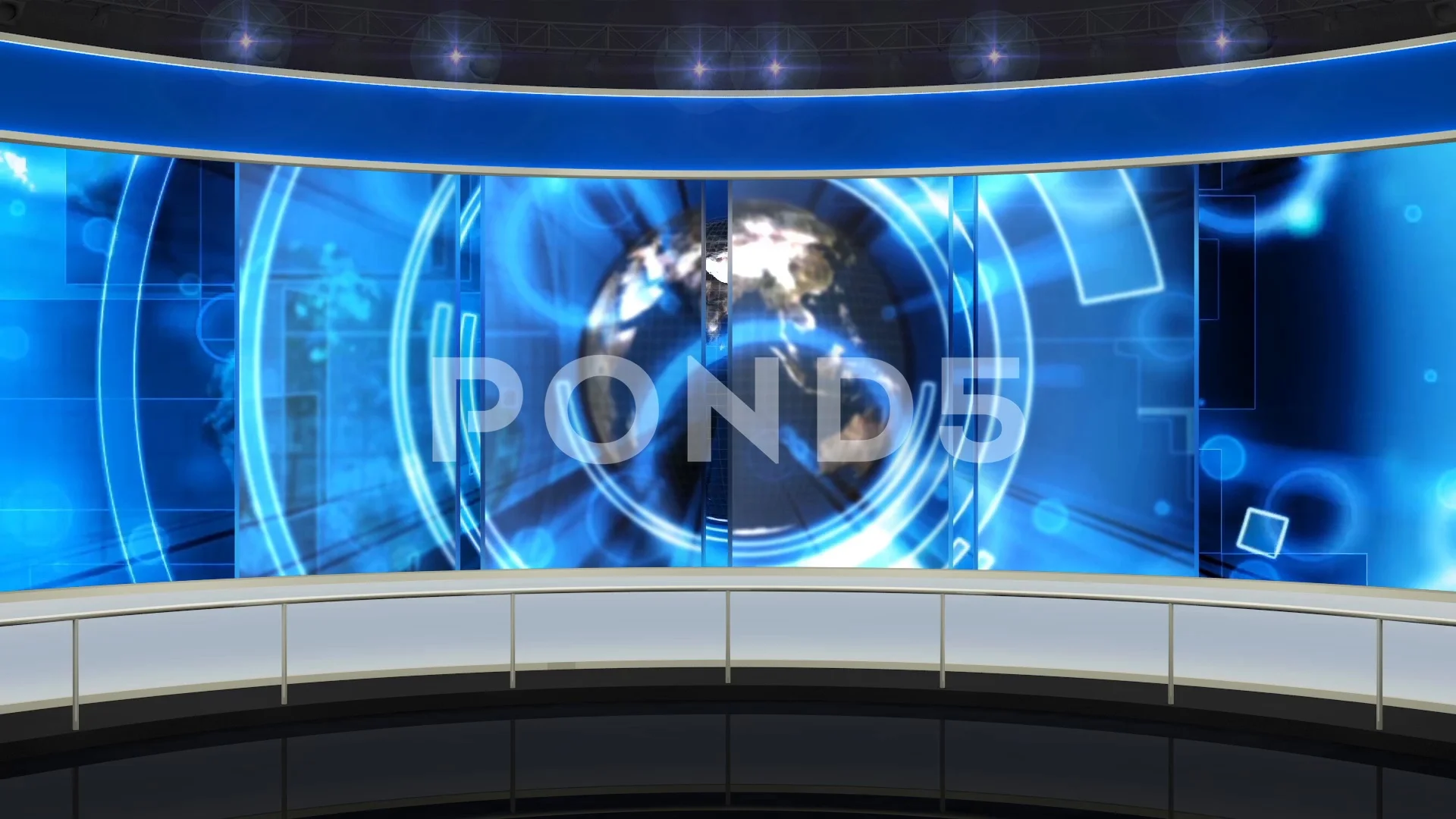 HDTV News Virtual Studio Green Screen Ba... | Stock Video | Pond5