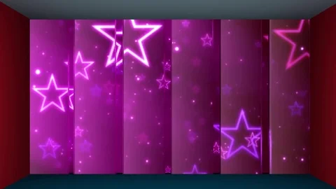 HDTV Virtual Studio Green Screen Background Stars Violet Stock Footage 80853451