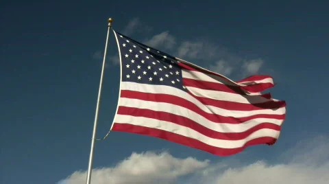 HDV: American Flag Video stock 105163