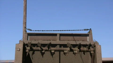 HDV: Loading Manure Spreader Close-Up Stock Footage 108620