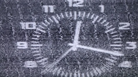 Hdv - noise on TV screen, clock Vidéo 55957212