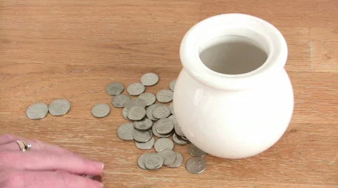 HDV: Sorting Coins Stock Footage 102170