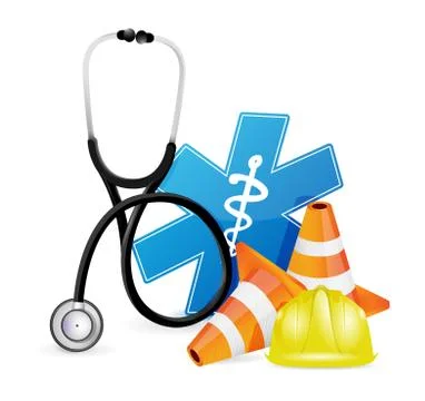 He alt problems concept illustration design over white Illustrazione stock