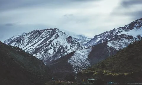 He doesn't see himself on a day trip through the mountains of South America Stock Photos