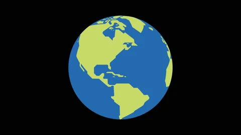 He earth's rotation, flat design Stock Footage 179507442
