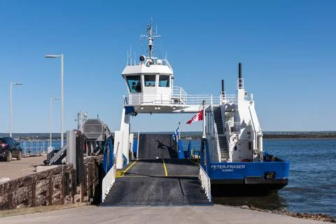He ferry Peter Fraser at the dock of Notre-Dame-des-Sept-Douleurs Stock Photos