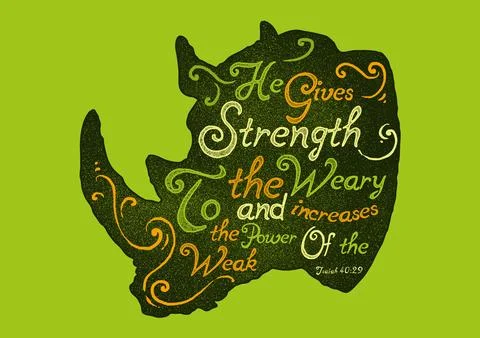 He Gives Strength Stock Illustration