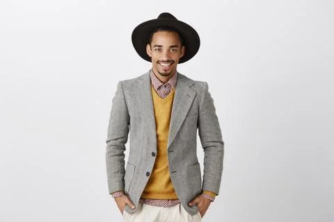 He knows how to make great deals. Portrait of self-assured handsome male model Fotos Stock