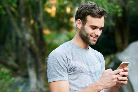He never feels alone when he's connected Stock Photos