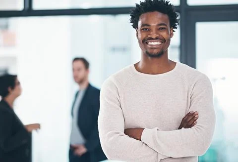 He perseveres when things go wrong. Portrait of a businessman in an office with Stock Photos