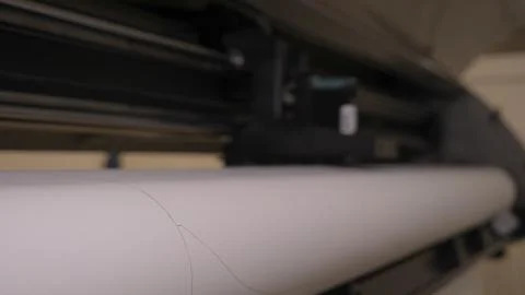 He printing machine prints the code on the paper (fabric) date, time code Stock Photos