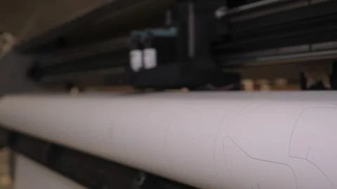 He printing machine prints the code on the paper (fabric) date, time code Stock Photos