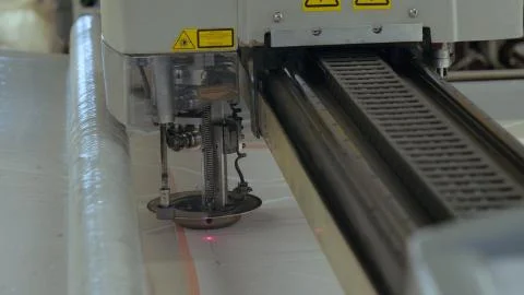 He printing machine prints the code on the paper (fabric) date, time code Stock Photos