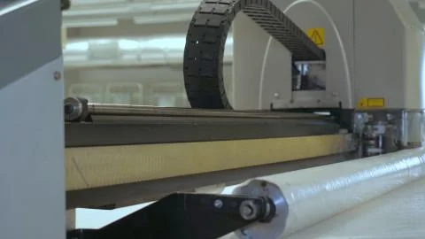 He printing machine prints the code on the paper (fabric) date, time code 스톡 사진