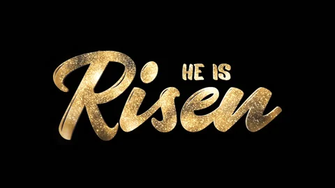 He Is Risen + Alpha Channel Video stock 87734386