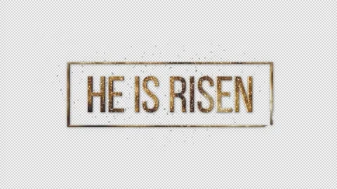 He is Risen Alpha Channel Video stock 151531075