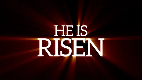 He is Risen Animation Alpha Channel Video stock 135476792