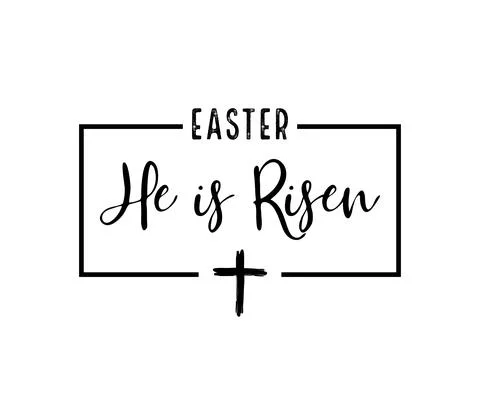 He is risen. Celebration day. Happy Easter day. - vector illustration Stock Illustration