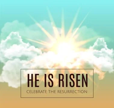 He is risen. Easter background. Vector illustration Illustrazione stock