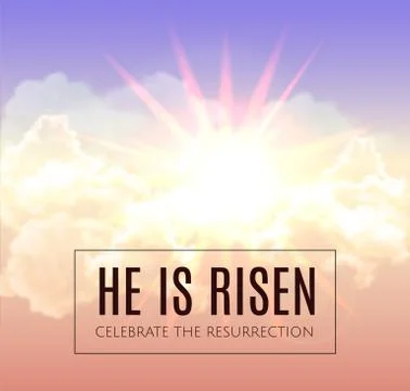 He is risen. Easter background. Vector illustration Illustrazione stock