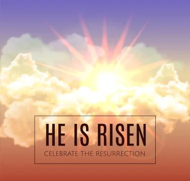 He is risen. Easter background. Vector illustration Stock Illustration