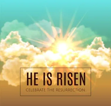 He is risen. Easter background. Vector illustration Stock Illustration