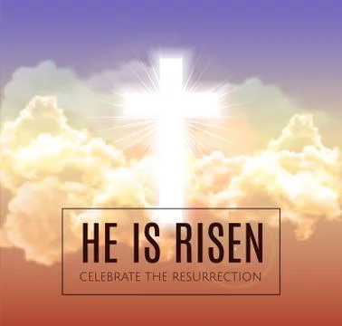 He is risen. Easter background. Vector illustration Stock Illustration