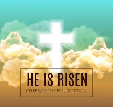 He is risen. Easter background. Vector illustration Illustrazione stock