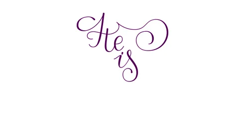 He is risen Easter holiday calligraphy lettering animation text. Christian Stock Footage 170834747