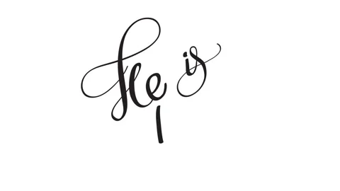 He is risen Easter holiday calligraphy lettering animation text. Christian Stock Footage 170834931