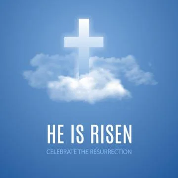 He is risen. Illustrazione stock