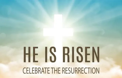 He is risen. Illustrazione stock