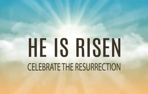 He is risen. Stock Illustration