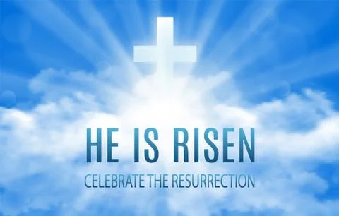 He is risen. Illustrazione stock