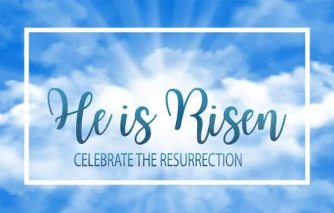 He is risen. Illustrazione stock