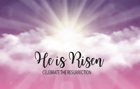 He is risen. Illustrazione stock